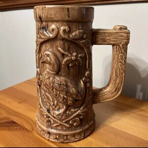 Ceramic hand painted waterfowl stein